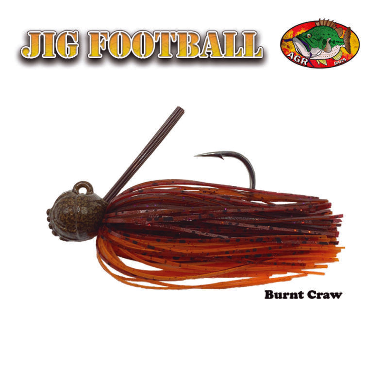AGR FOOTBALL JIG BURNT CRAW