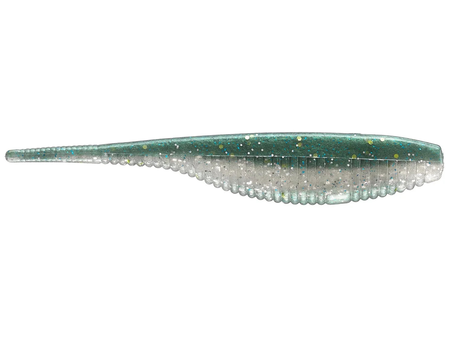 FAT SHAD SHAPE WORM 4" GREEN GIZZARD